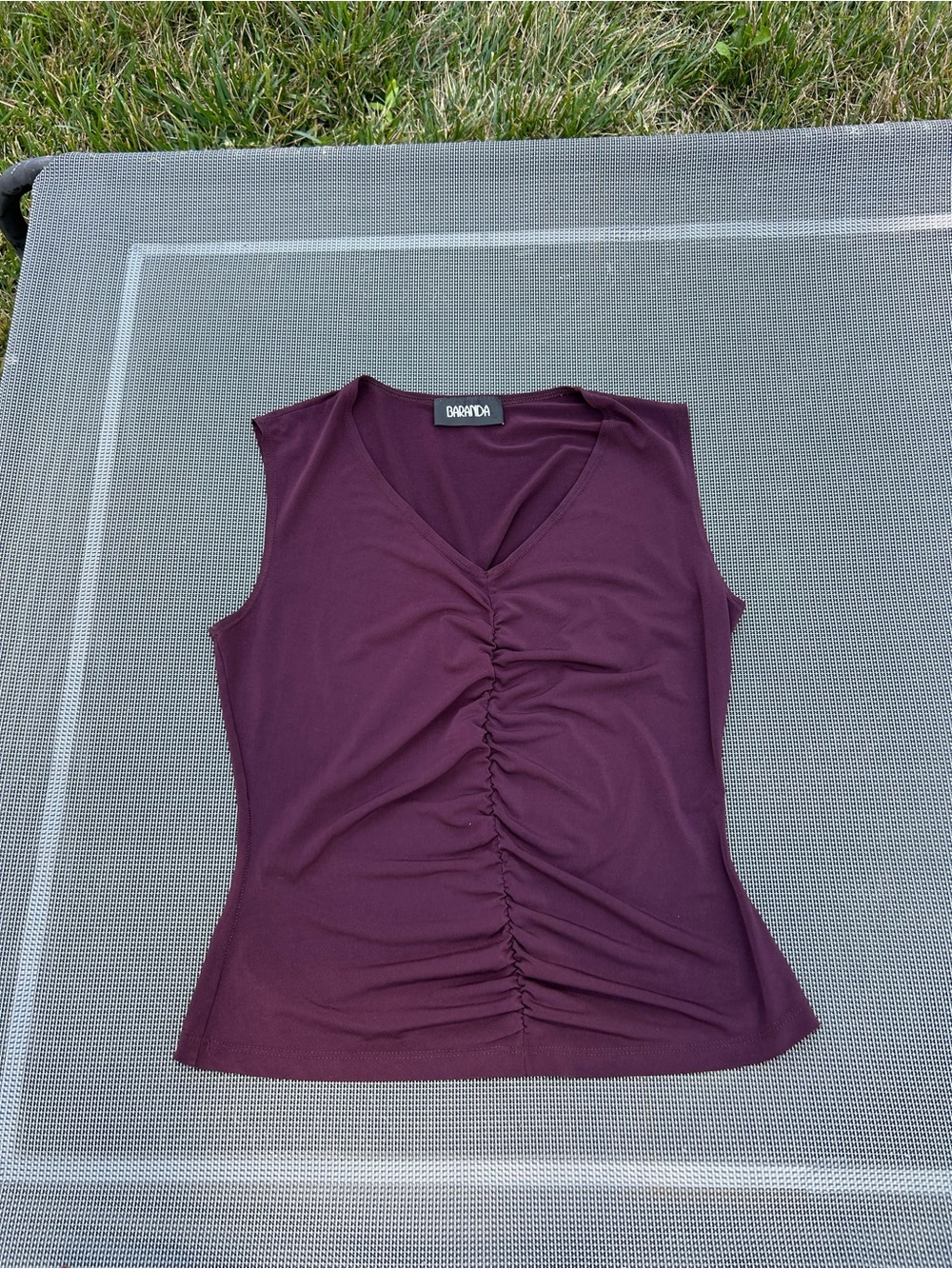 Vintage Baranda Y2K medium purple Rouched‎ 90's Babydoll Baby Tee Top summer